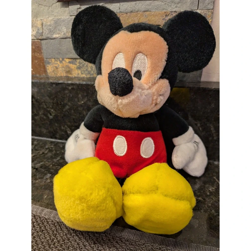 Disney Mickey Mouse Plush Stuffed Animal Classic Red Shorts Yellow Shoes 10 inch